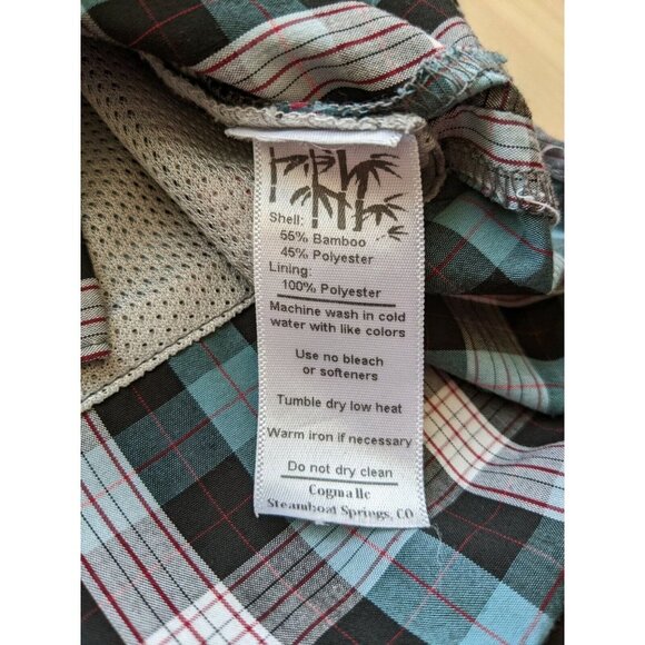 Cogma Button Front Bamboo Vented Shirt Mens Medium - Picture 5 of 11